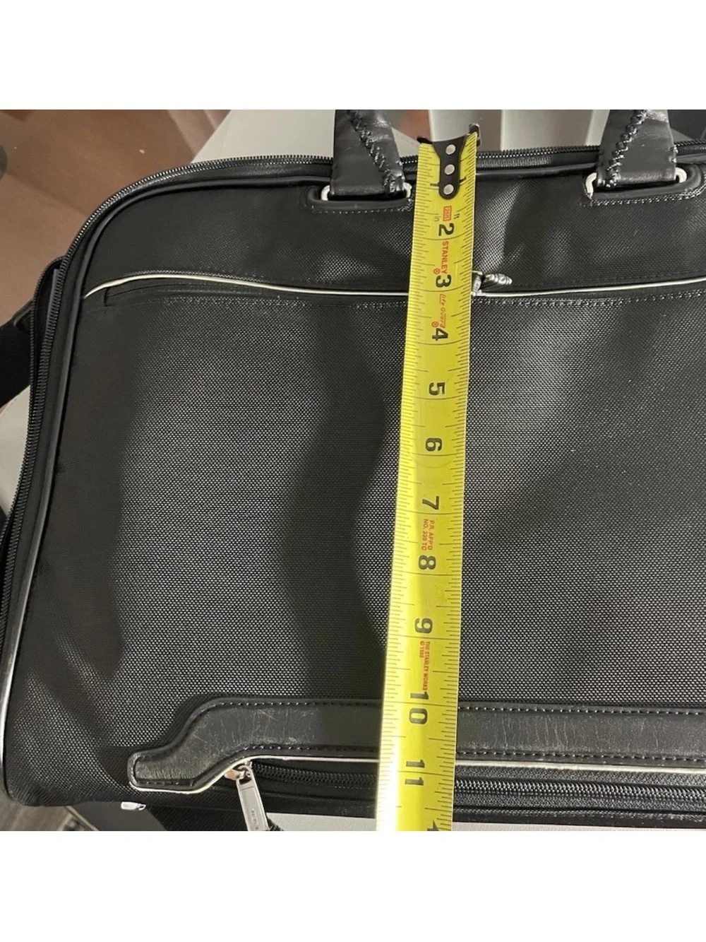 TUMI Arrivé Narita Slim Briefcase Black Ballistic Nylon Leather Laptop Bag
